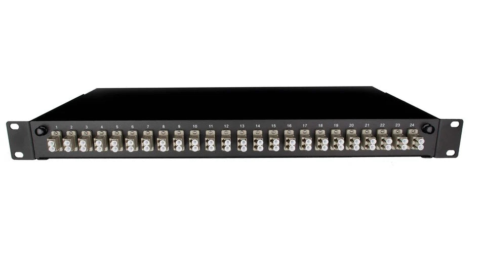 Multimode LC Duplex Patch Panel – 4, 8, 12 or 24 Way, Rackmount
