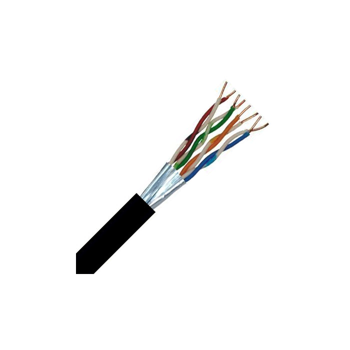 Cat6 FTP External Cable | Black PE Sheath | Cut To Length