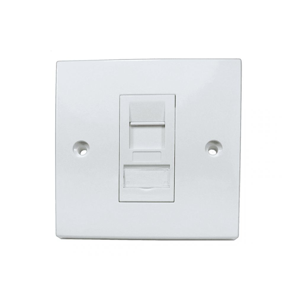 Cat6a Shielded Loaded Faceplate- Tool-less