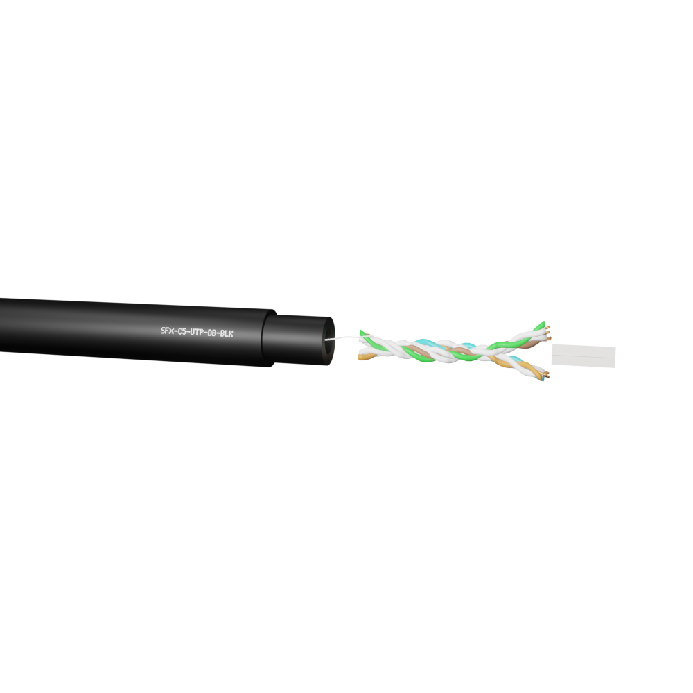 Cat5e UTP Direct Burial Cable – Black HDPE – 1000m