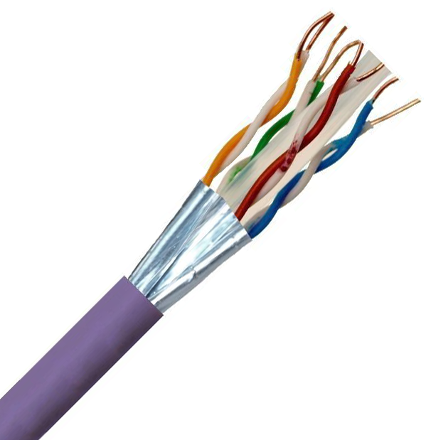 Data Cable Category 6 4 Pairs FTP LSZH - Purple 305m