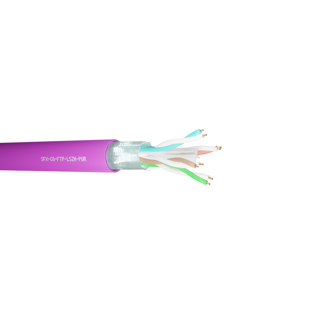 Data Cable Category 6 4 Pairs FTP LSZH - Purple 305m