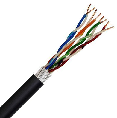 Cat5e Armoured Cable – Sold Per Metre (Black PE)