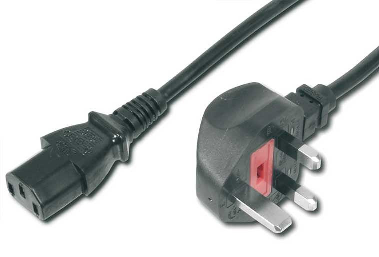 UK 13A Mains Power Cable IEC C13