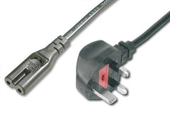 UK 3A Mains Power Cable IEC C7 Fig.8