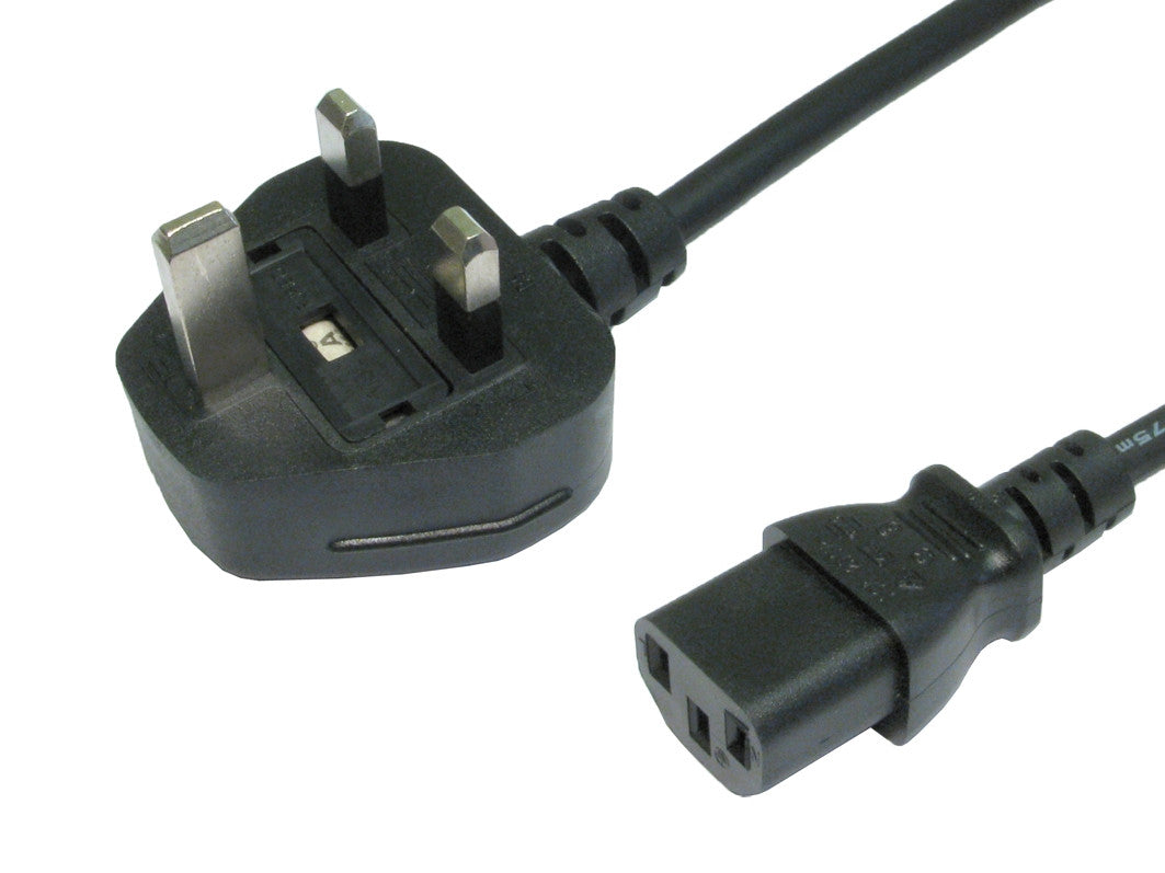 UK 5A Mains Power Cable IEC C13