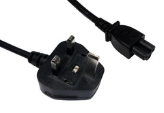 UK Mains to IEC C5 Power Cable - 1.8 Mtr