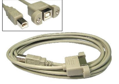 USB 2.0 Extension Cable B male - B female (Faceplate Mount) - 3 mtr
