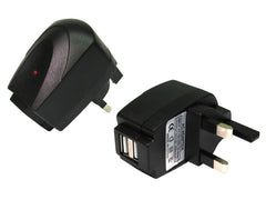 UK Plug with 2 USB ports