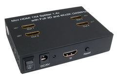 4 Port Hdmi 1.4 Splitter Supports Ultra High Definition 4k X 2k + Full Hd