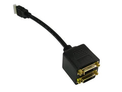 15cm Hdmi Male - 2 x Dvi Female Stub Adaptor