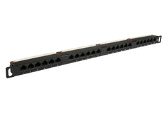 24 Port 0.5U Rack Mountable Cat6 RJ45 UTP Patch Panel