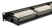24 Port 1U Black Excel Cat5e RJ45 UTP Right Angle Patch Panel