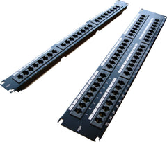 24 Port 1U Black Excel Cat6 RJ45 UTP Patch Panel