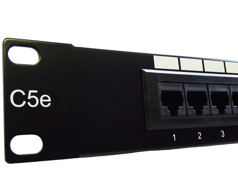 Cat5e 12 Port UTP 10" Rackmount Patch Panel