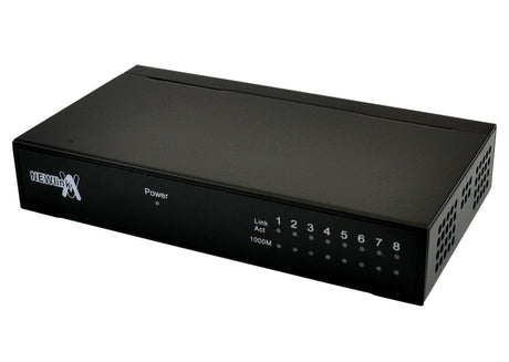 8 Port gigabit unmanaged black rj45 Switch