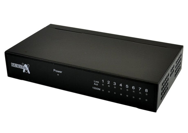 8 Port gigabit unmanaged black rj45 Switch