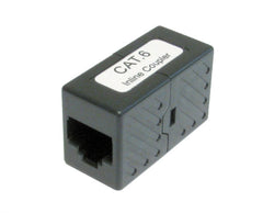 RJ45  Cat6 Straight Through Coupler - Black