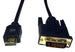 HDMI M - DVI-D Dual Link Black Cable Gold