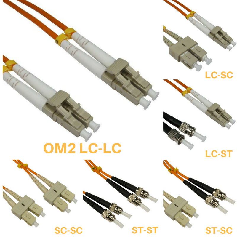Fibre Patch Cables – SC/LC/ST, OS2 & OM1–OM4, 0.5m–30m