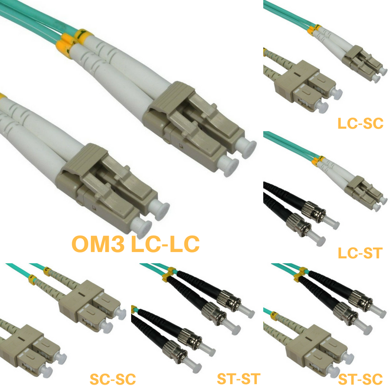 Fibre Patch Cables – SC/LC/ST, OS2 & OM1–OM4, 0.5m–30m