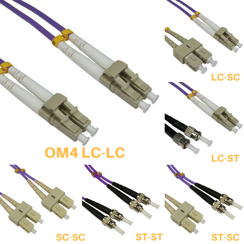 Fibre Patch Cables – SC/LC/ST, OS2 & OM1–OM4, 0.5m–30m