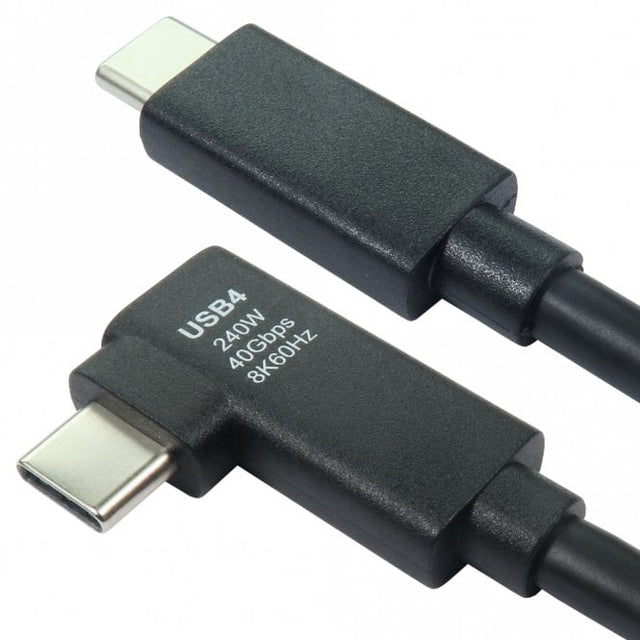 Usb 4 Rounded Edges USB4 40Gbps 1mtr Right Angled Connector – FruityCables