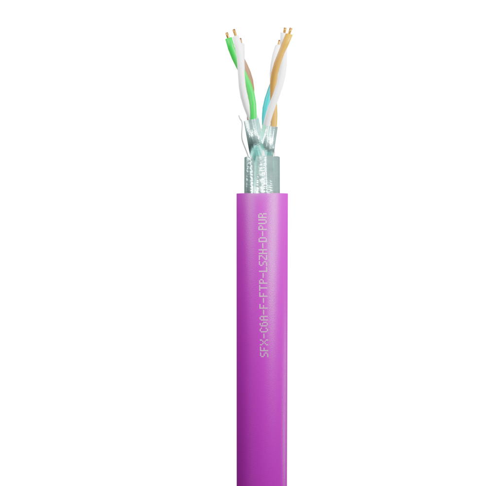 Cat6a F/FTP Purple LSZH 305m