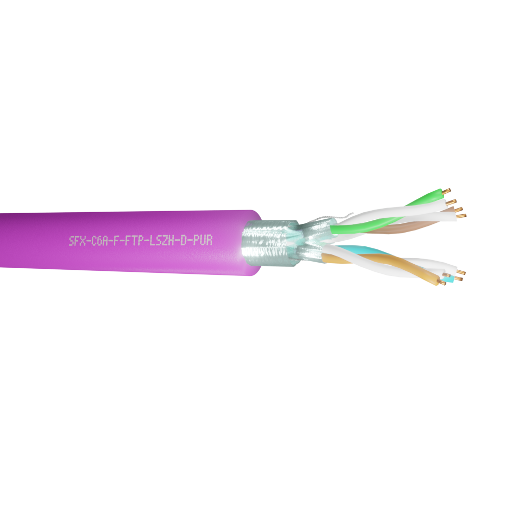 Cat6a F/FTP Purple LSZH 305m