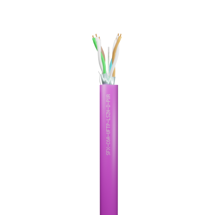Cat6a U/FTP Cable – Purple LSZH – 305m