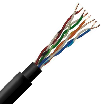 Cat5e UTP Direct Burial Cable – Black HDPE – 1000m