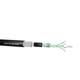 Cat6 SWA Armoured Cable – Black LSZH – 100m