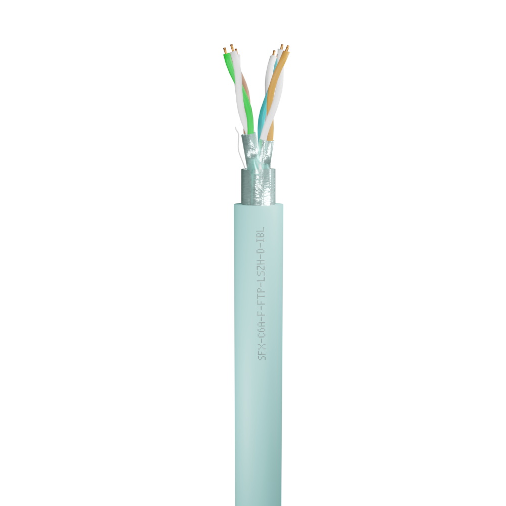 Cat6a F/FTP Cable – Ice Blue LSZH – 305m