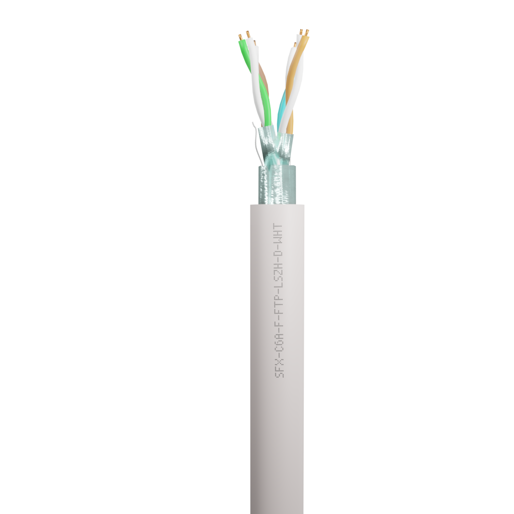 Cat6a F/FTP Cable – White LSZH – 305m