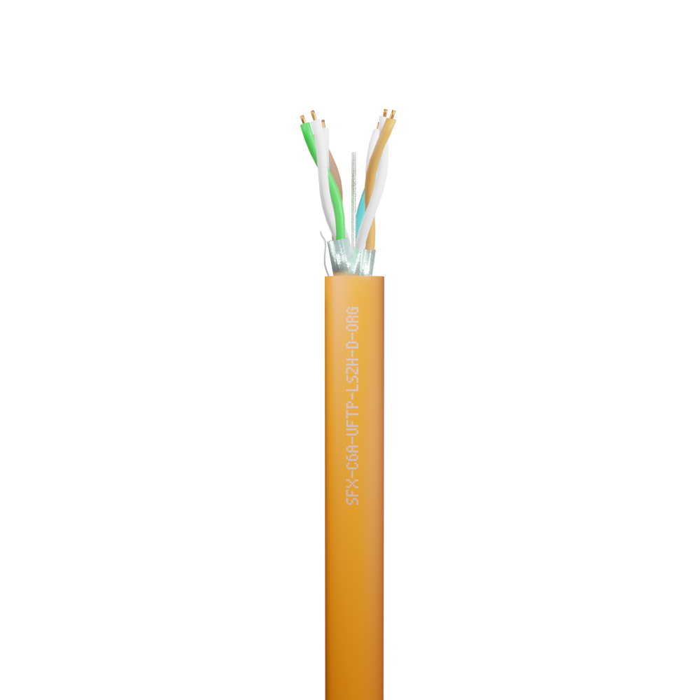 Cat6a U/FTP Cable – Orange PVC – 305m