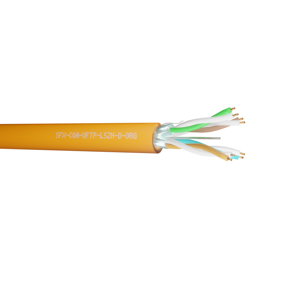 Cat6a U/FTP Cable – Orange PVC – 305m
