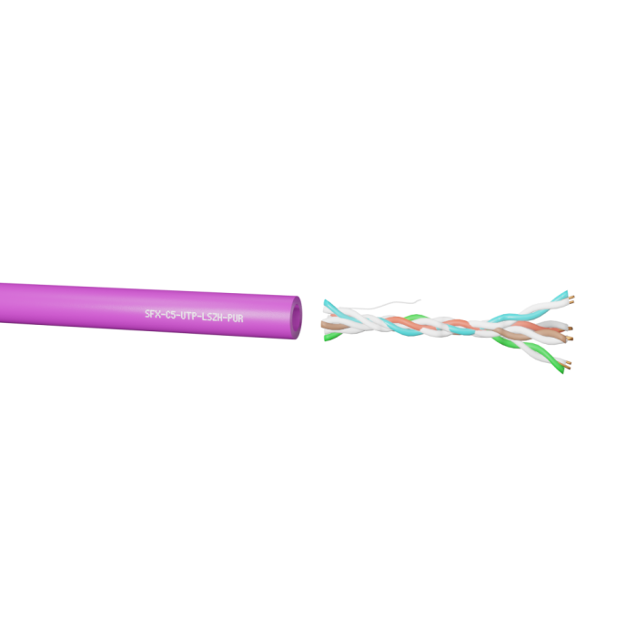 Cat5e UTP Purple LSZH 305m