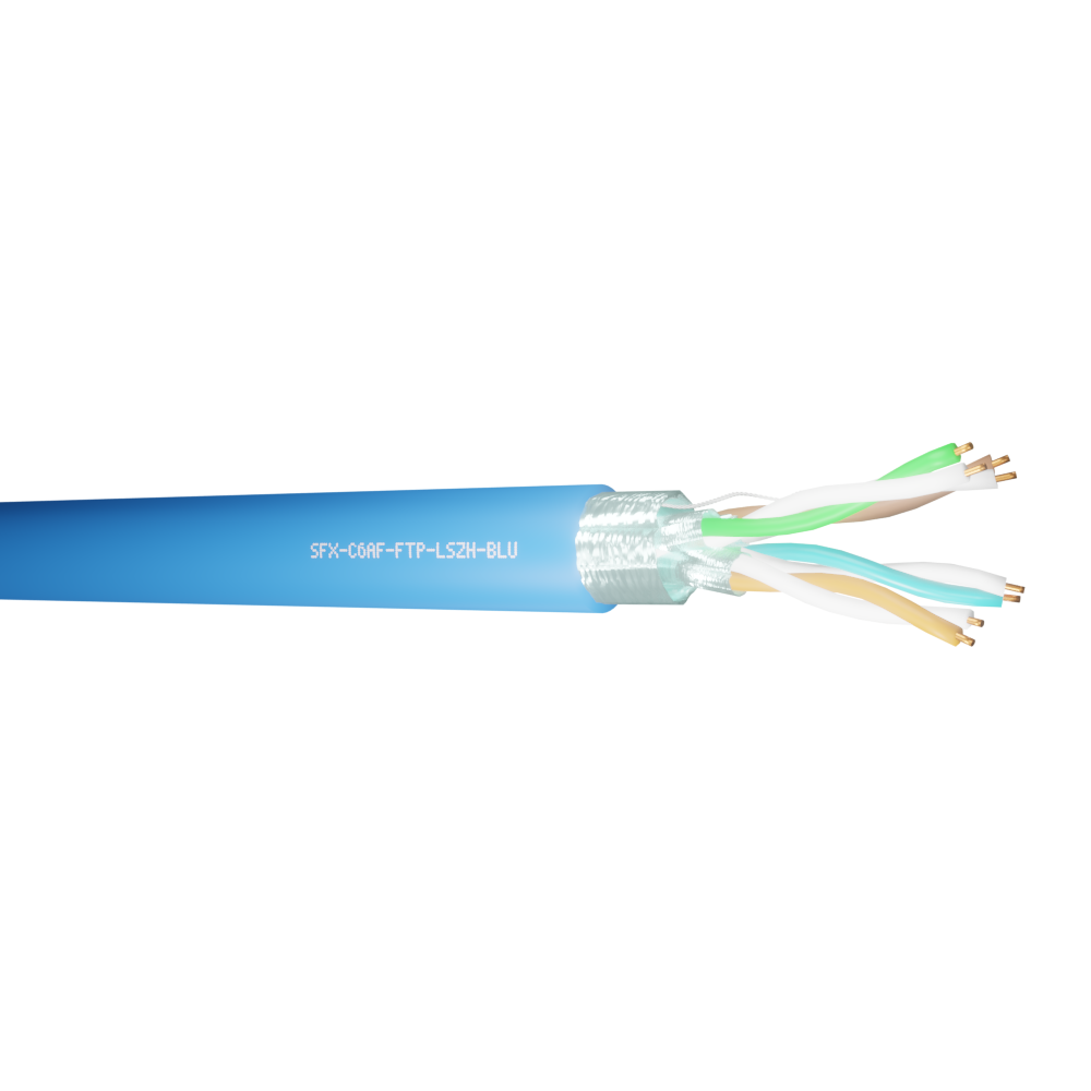 Cat6a F/FTP Cable – Blue LSZH – 305m