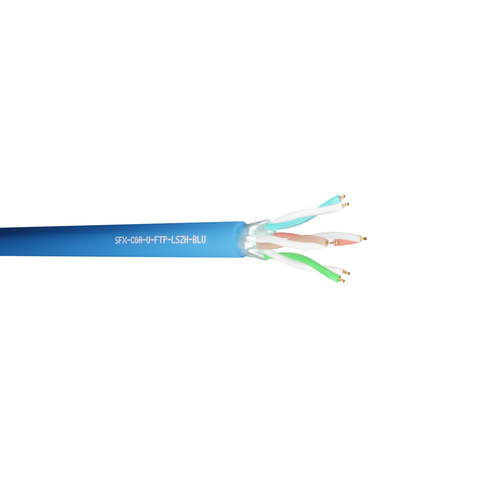 Cat6a U/FTP Cable – Blue LSZH – Cut to Length