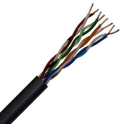 Cat6 External Cable 100m – Outdoor Ethernet Cable (UTP, Black PE)