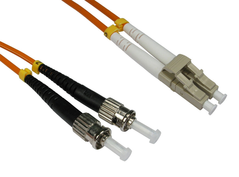 LC - ST Multimode OM3 Fibre Optic Cables Orange