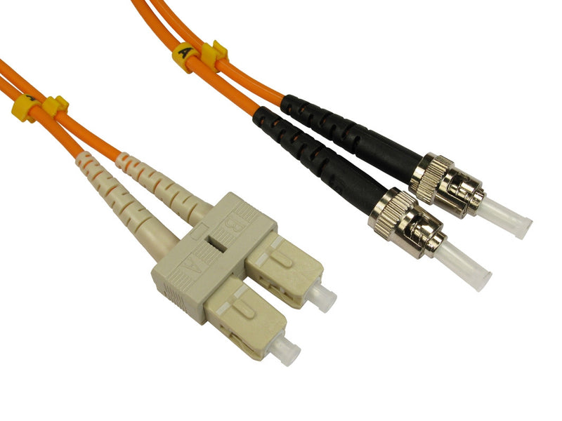 ST - SC Multimode OM3 Fibre Optic Cables Orange