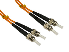 ST - ST Multimode OM3 Fibre Optic Cables Orange