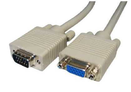 Standard SVGA Monitor Extension Beige Cable HD15 M - HD15 F