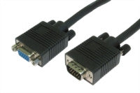 Standard SVGA Monitor Extension Black Cable HD15 M - HD15 F