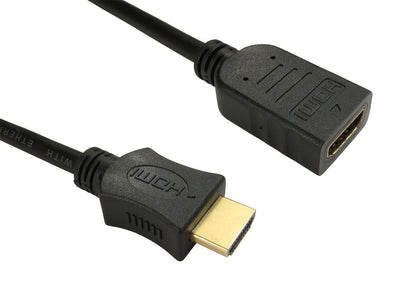 Hdmi A Male - A Female V1.4 3D ready - High Speed with Ethernet + Gold Connectors