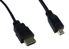 Hdmi V1.4 A Male - Hdmi Micro D Male + Gold Connectors