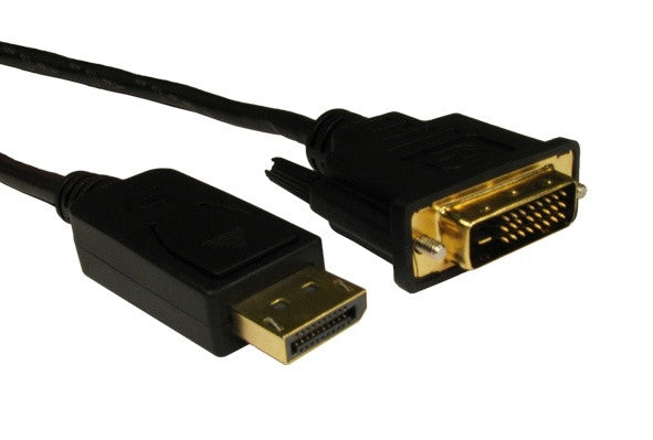 Display port Male (20 pin) to DVI Male cable 2mtr – FruityCables