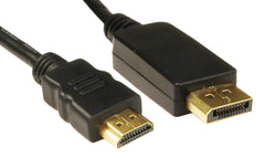 DisplayPort Male - HDMI Male Cable 2mtr