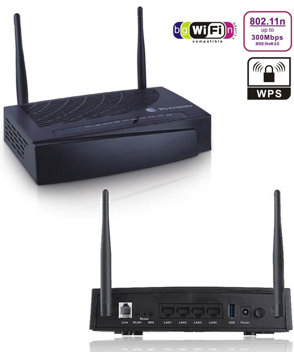11n 300Mbps Wireless 4 Port Router with ADSL2+ Modem – FruityCables